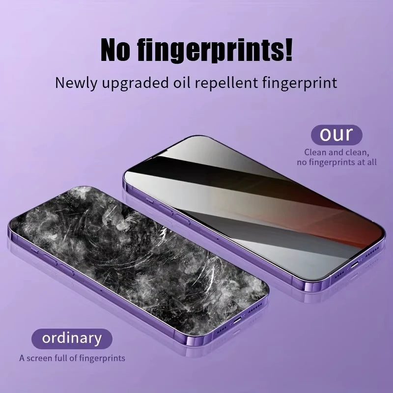 1-5PCS Oleophobic Coating Privacy Screen Protectors For iPhone 17 Pro Max iPhone 18 Pro Air 16 15 14 13 12 11 16e Tempered Glass