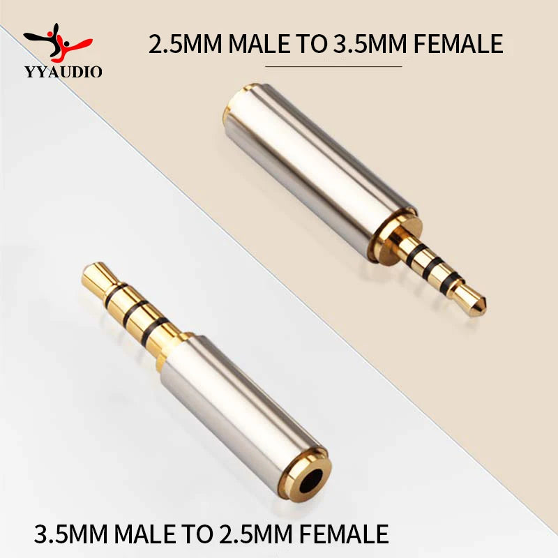 Jack 3.5 Mm to 2.5 Mm Audio Adapter 2.5 Mm Male to 3.5 Mm Female Plug Connector for Aux Speaker Cable Headphones Microphone Jack