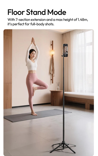 Ulanzi MT85 Automatic Phone Tripod Smartphone Selfie Stick Stand 1.5M With Bluetooth Controller 10M Wireless Magsafe for TikTok