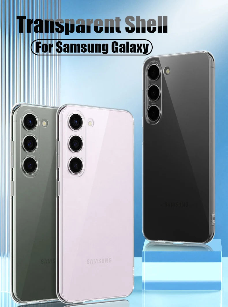 Clear Case For Samsung Galaxy S22 S21 S20 Ultra S10 S9 Plus S10E Shockproof Case For Samsung S25 S24 Plus S23 Fe Soft Back Cover