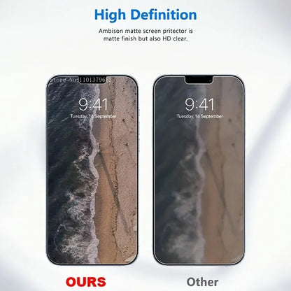 2Packs Matte Tempered Glass Screen Protector for iPhone 16 11 12 13 Pro Mini 14 15 16 Plus Pro Max X XR XS Max Protection Glass