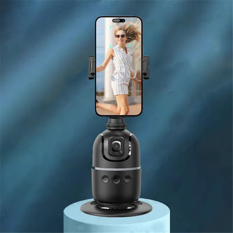 Selfie Stick Stabilizer 360° Auto Face Tracking AI Gimbal All-in-One Desktop Phone Holder Tripod for Smartphone Video Vlog Live