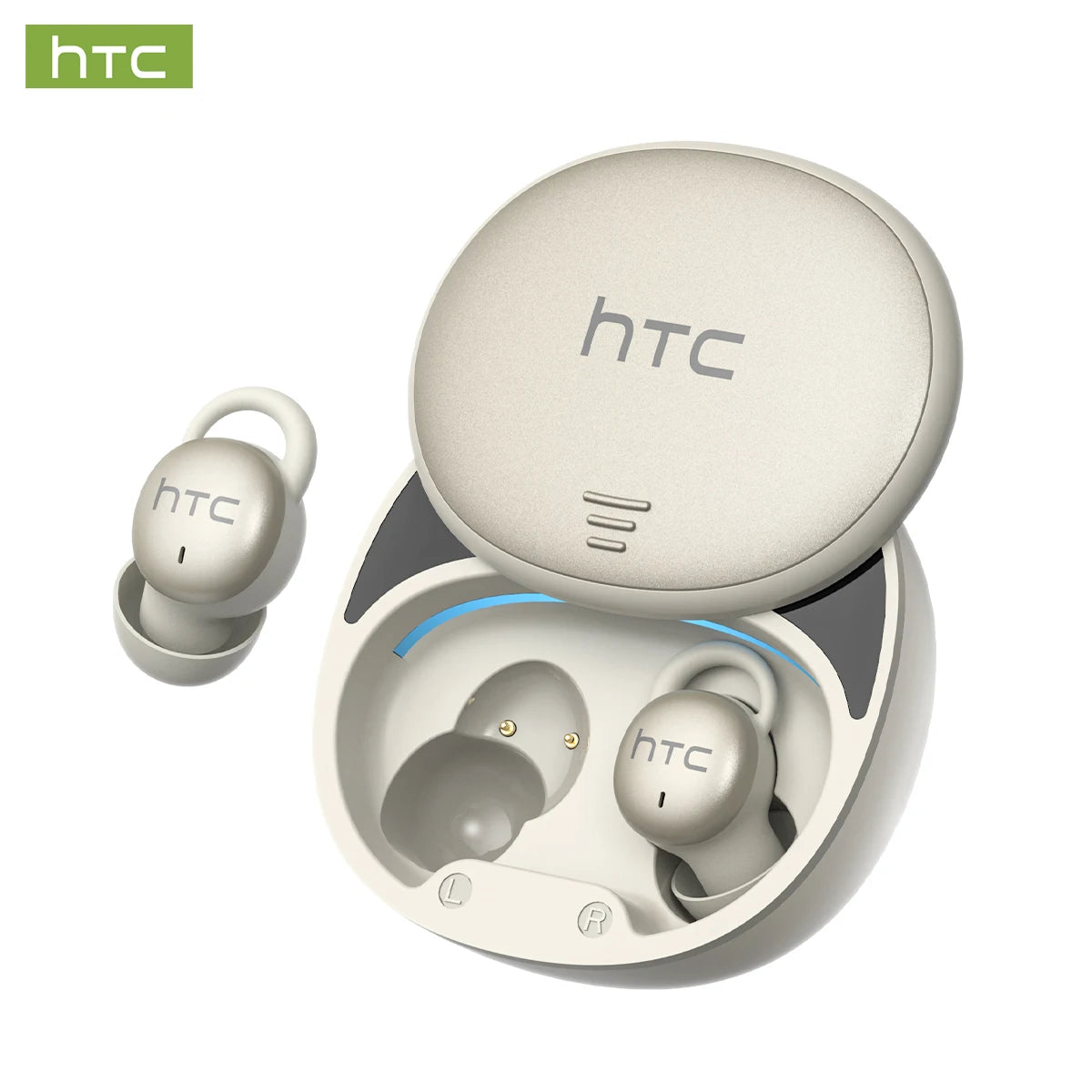Micro Sleep Wireless Earbuds HTC NE97 Bluetooth 5.3 Pain-Free Fit 18H Playtime Friendly Earphones Soft Sound Side-Sleep