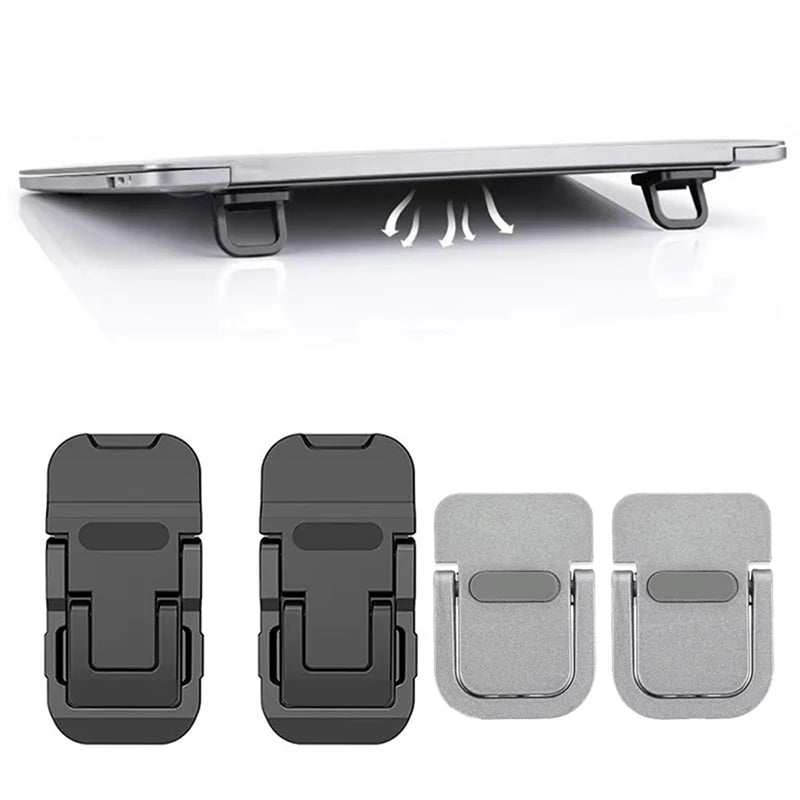 Adjustable Folding Laptop Stand Mini Legs Ultra-thin Portable Support Cooling Holder Invisible Bracket For Macbook Lenovo Laptop