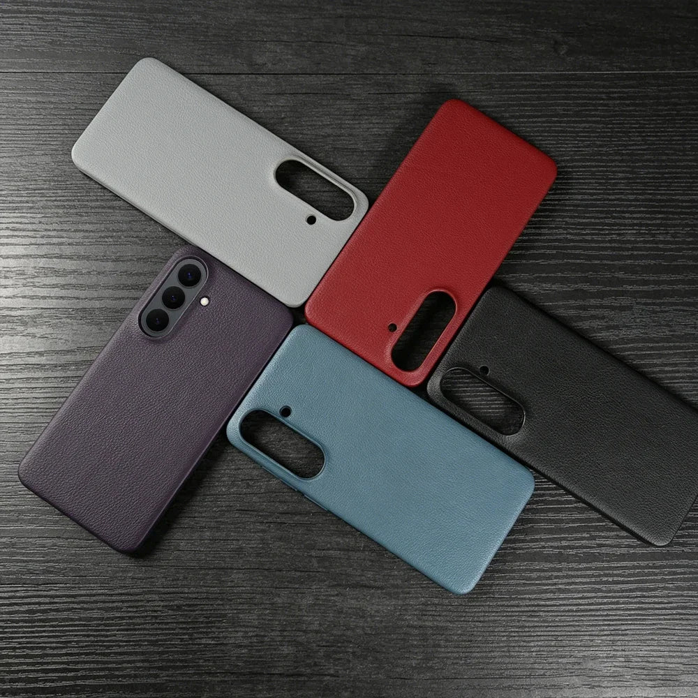 For Magsafe Case For Samsung Galaxy S26 Ultra S24 Plus S25 Edge S23 S21 S20 FE Note 20 S22 Ultra Phone Case Leather Back Cover