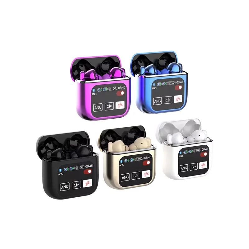 SE-60 TWS Touch Screen Bluetooth 5.4 Earphones ANC ENC Noise Cancelling Gaming Low Latency Stereo Wireless Earbuds Long Battery