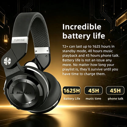 Bluedio Wireless Headphone with Mic Super Bass Over-Ear Headphones Bluetooth 57mm Driver Wireless/3.5mm Cable Foldable Headsets