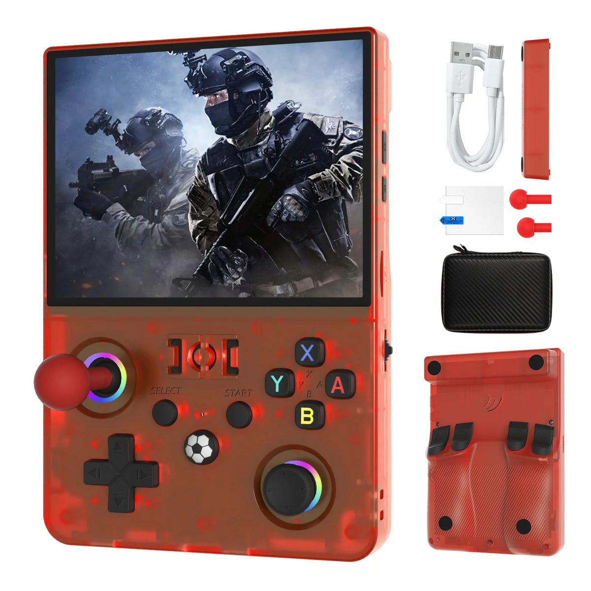 New Max2 Retro Handheld Game Console Linux System 4.5 Inch IPS Screen 64G/128G Portable Pocket Player Built-in 18000+ Games