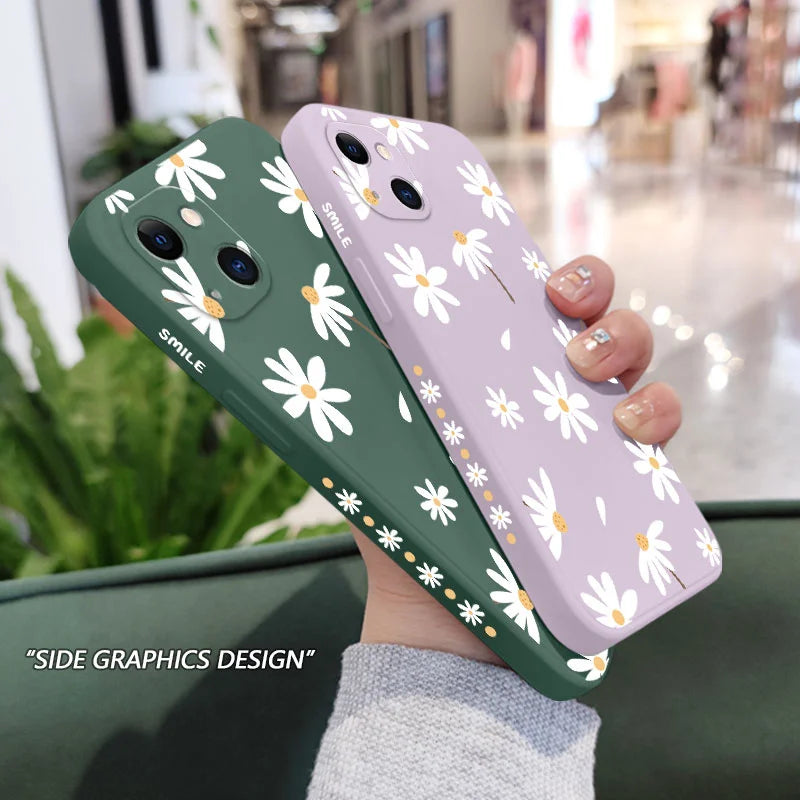 Plain Daisies Phone Case For iPhone 17 17 Air 16 16e 15 14 13 12 11 Pro Max Mini X XR XS MAX SE2020 8 7 Plus 6 6S Plus Cover