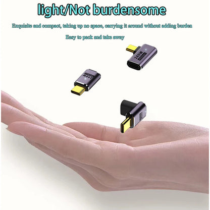 USB 4.0 PD 240W 8K 60Hz Charger Connector for Macbook 40Gbps High Speed USB C OTG U-Shape Straight Angle Male to Female Adapter