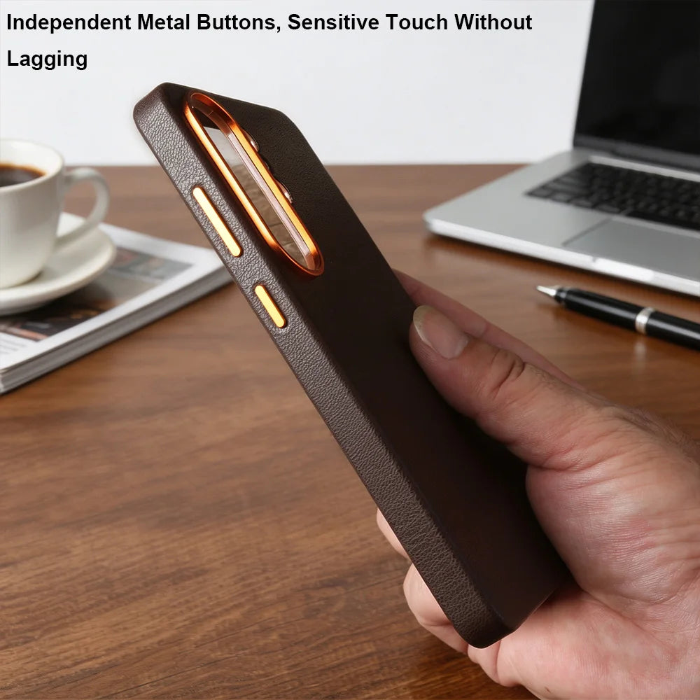 For Magsafe Premium Leather Case for Samsung Galaxy S26 Ultra S26Ultra S26Plus S25 Plus S25Ultra Phone Case Cover Magnetic Coque