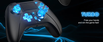 Game Controller For PlayStation 4/PS4 Pro/Slim/PS3/PC/IOS/Switch Wireless Gamepad,W/Turbo Dual Vibration 6-Axis Gyro 3.5mm Jack