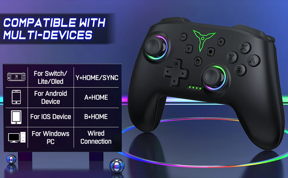 BEBONCOOL Wireless Controller for Switch 2 with Joystick Double Vibration Compatible for Switch OLED/Lite Switch Remote Gamepad
