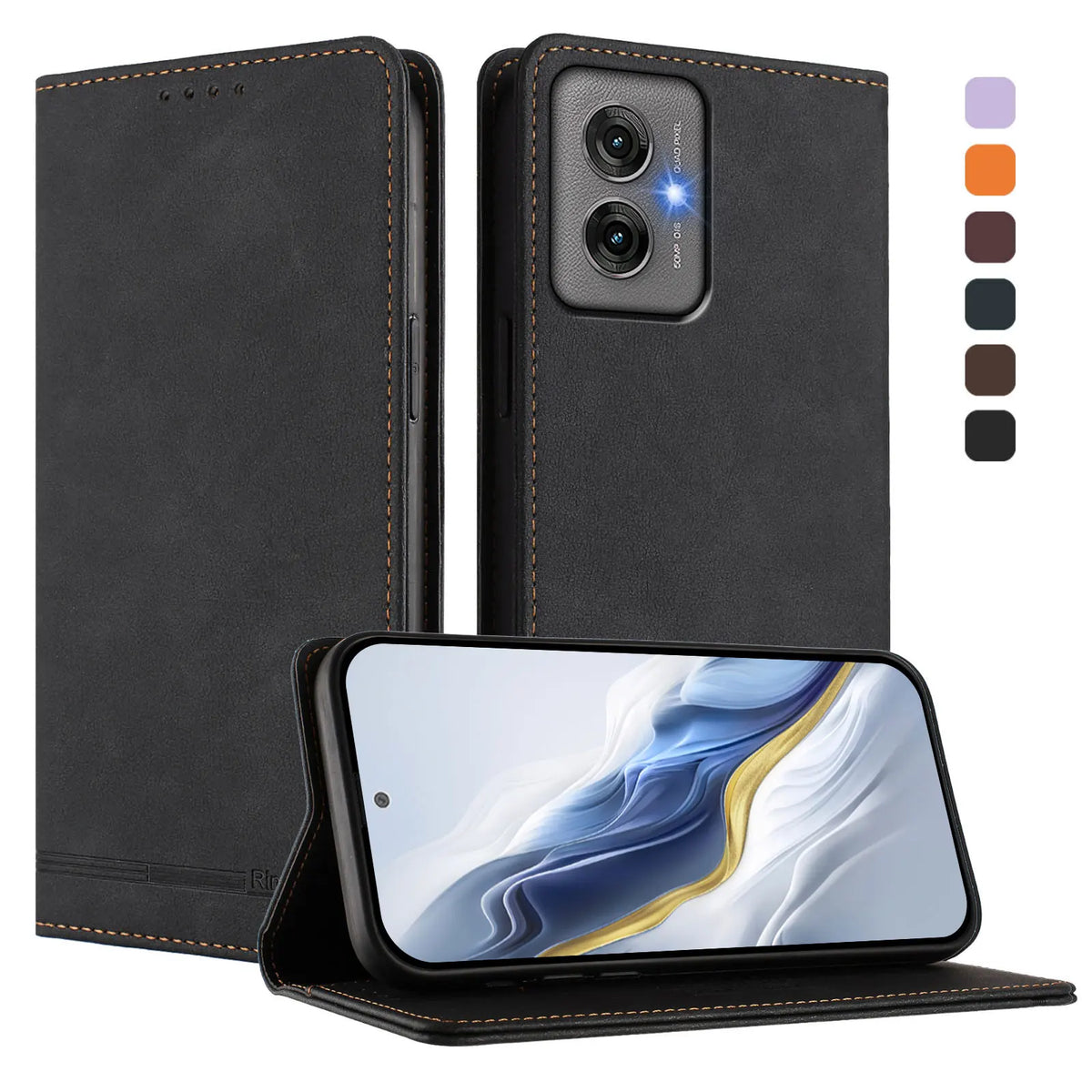 Flip Leather Case for Motorola Moto G86 G56 G06 G15 G54 G24 Power G86 G06 G85 G75 G55 G45 G35 G15 G05 Card Wallet Phone Cover