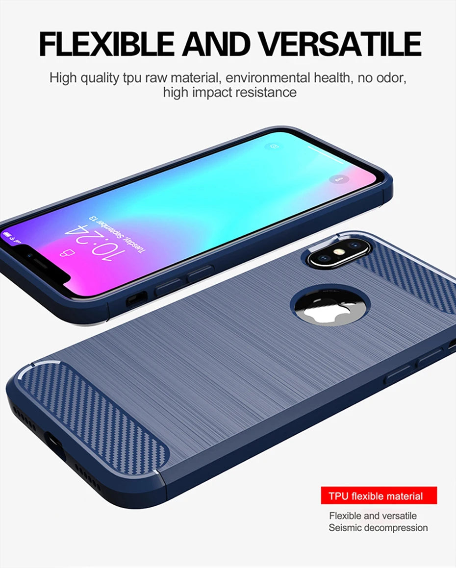 Luxury Shockproof Case For iPhone XS MAX X XR 10 7 8 Plus SE 2020 2022 SE2 SE3 7plus 8plus I Phone Back Cover Woman Man Black