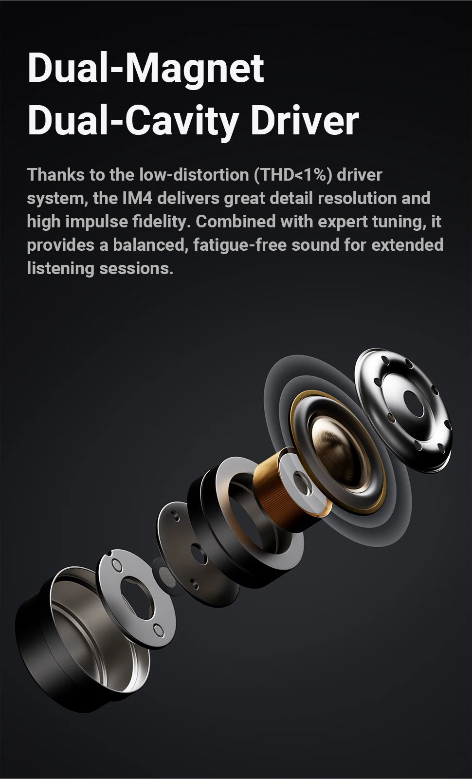 Fosi Audio IM4 Hifi Wired Earphones Open-Back Dynamic Drivers IEM Headphones For Music Monitoring Gaming Earbuds
