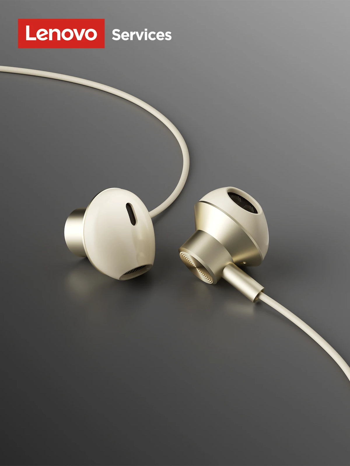NEW Lenovo Y108 Wired Earphones Semi-In-Ear E-Sports Headphones 3.5mm Type-C Noise Reduction Stereo Music Earbuds 1.25M with Mic