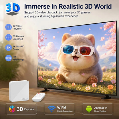 H96 MAX RK3518B Smart TV Box Android 14 4K UHD WiFi6 Bluetooth 5.4 Google Voice Remote Quad Core Media Player Set Top Box