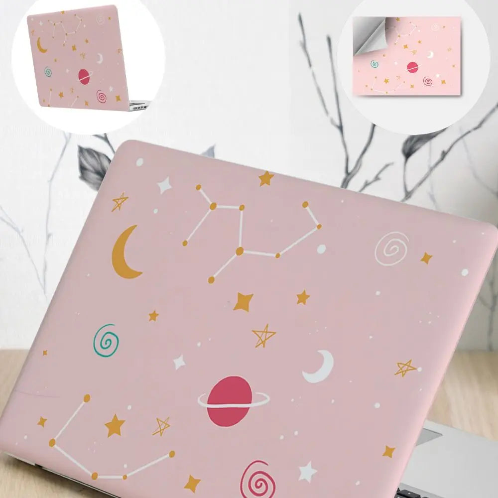 DIY 15inch Laptop Stickers Skins Cute Cat A+C Side Notebook Computer Cover Skin for Macbook /HP / Dell / Lenovo / Acer / ASUS