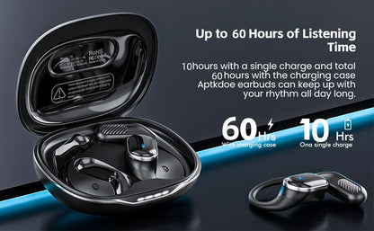 2026 New Open Ear OWS Earphones Bluetooth 6.0 Wireless Headphones HiFi Sound Headset Touch Control TWS Earbuds 60 Hours Playback
