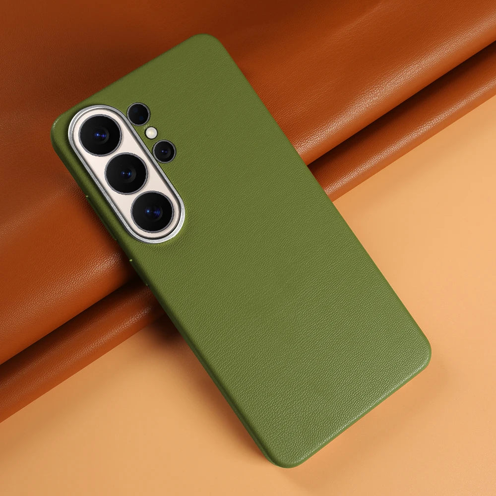 For Magsafe Premium Leather Case for Samsung Galaxy S26 Ultra S26Ultra S26Plus S25 Plus S25Ultra Phone Case Cover Magnetic Coque
