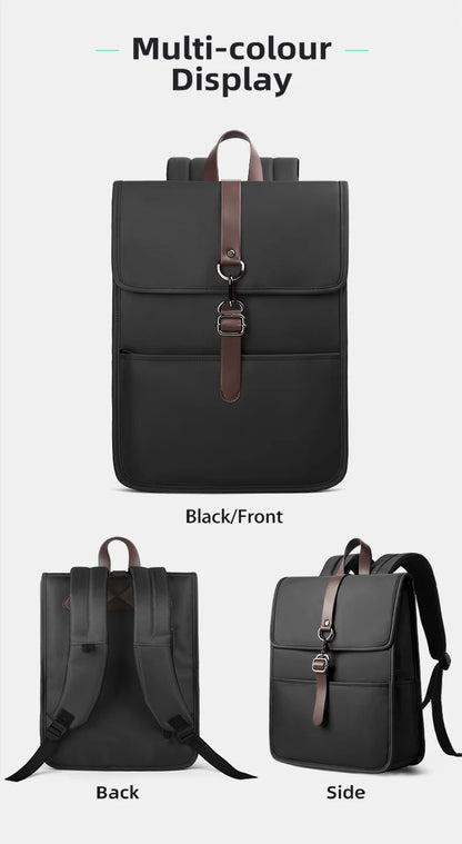 HK Classic Business Backpack For Men Casual 15.6 Inch Laptop Bag With USB Waterproof College School Bags Work Office Rucksacks