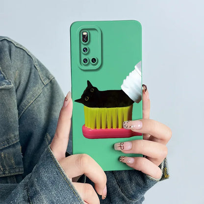 For Vivo V19 Phone Case vivoV19 Back Cover Soft Silicone Sweet Painted Cartoon Shell Capa Lovely Printed Protective Coque Cases