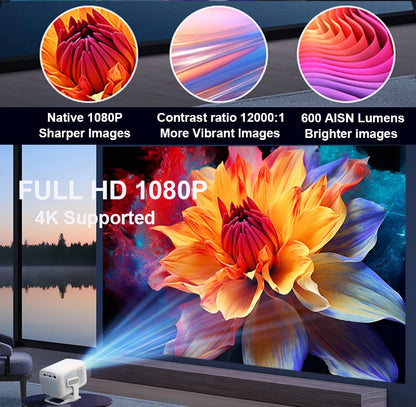 2026 Huaweishi X3 Plus Projector Android 4K Native Portable 1080P Auto Focus Video Home Cinema Outdoor HD LED HY320 Projetor