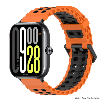 Soft Silicone Strap for Redmi Watch 6 5 4 Sports Two Tone Wristband for Xiaomi Mi Band 8 9 Pro Adjustable Rubber Wristband