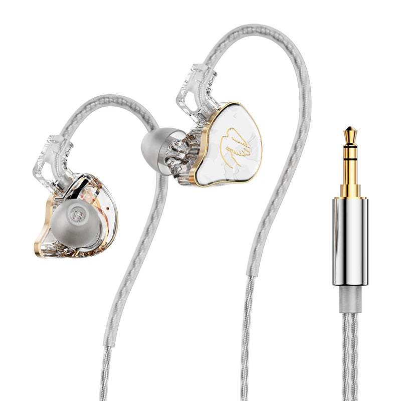 Wired Earphones for iPod, Hybrid 1DD 1BA HIFI In-Ear Headphones Deep Bass 3.5mm Detachable Cable Noise Isolation Headset