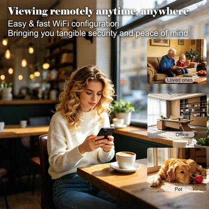Next-Gen Mini Wireless Security Camera Portable Smart Indoor Nanny Cam with Motion Alerts