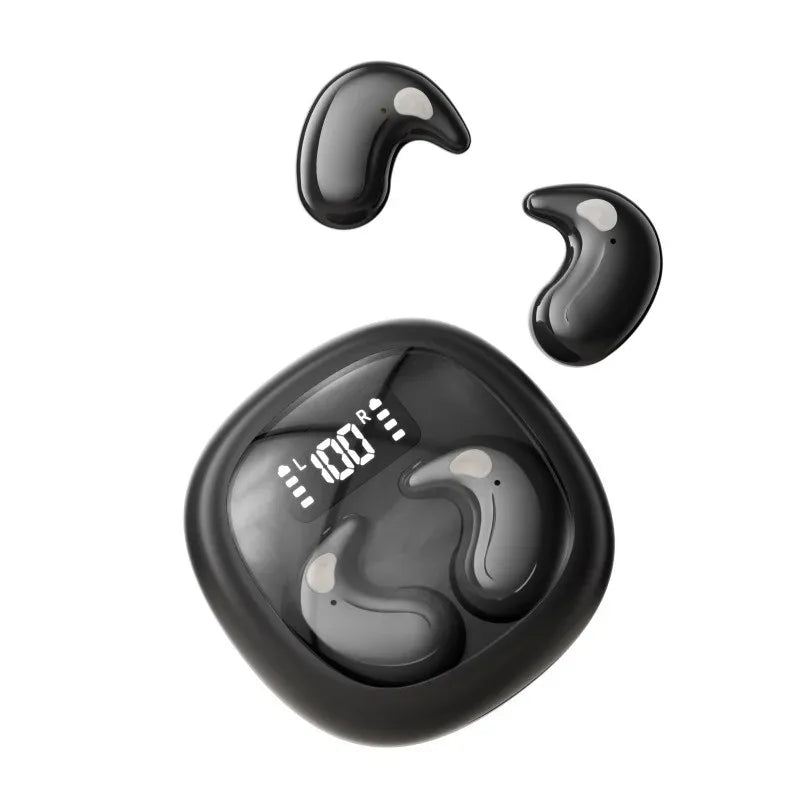 Wireless In-Ear Bluetooth 5.3 Earphones High Sleepy Quality Wireless Earbuds with Long Battery Life Mini Digital Display Video