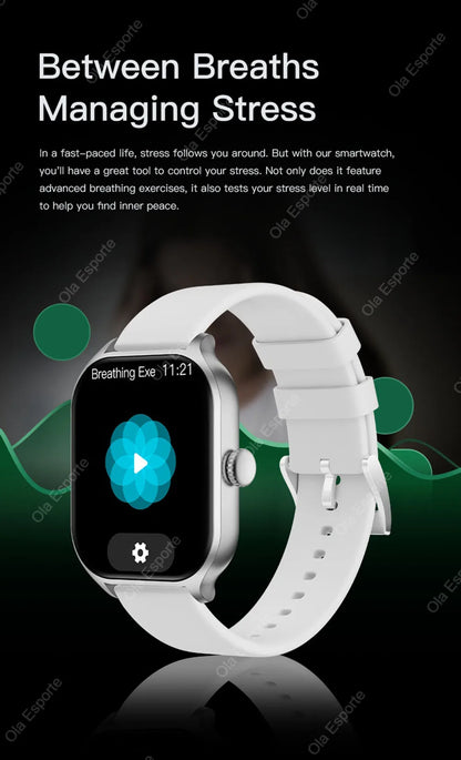 2026 New Smart Watch For Android IOS 2.01Inch Color Screen Bluetooth Call Blood Oxygen/Pressure Monitoring SmartWatch Women HT30