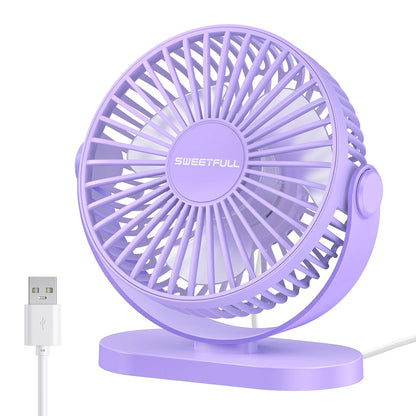 USB Fan Portable Desktop Wall Mounted Mini Electric Fan Mute 3 Speed Adjustment Air Circulator For Home Desk Office
