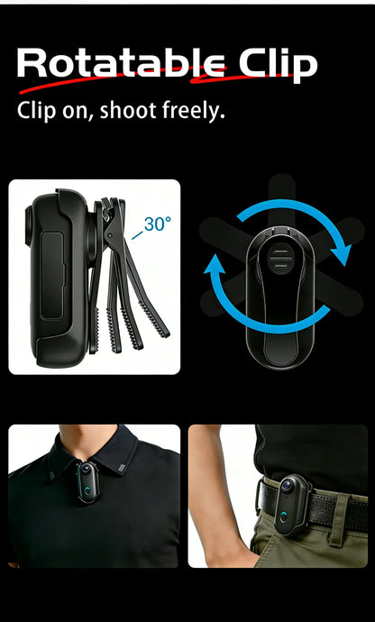 4K HD Mini Vlog Camera with WiFi Wireless Portable Action Body Cam for Sports Travel Photography Pocket Sized Video Recorder