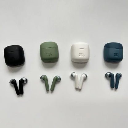 Original JBL Tune 220TWS Wireless Bluetooth Earphones Stereo Earbuds with Bass Sound, Noise Reduction Mic Headset JBL T220 tws