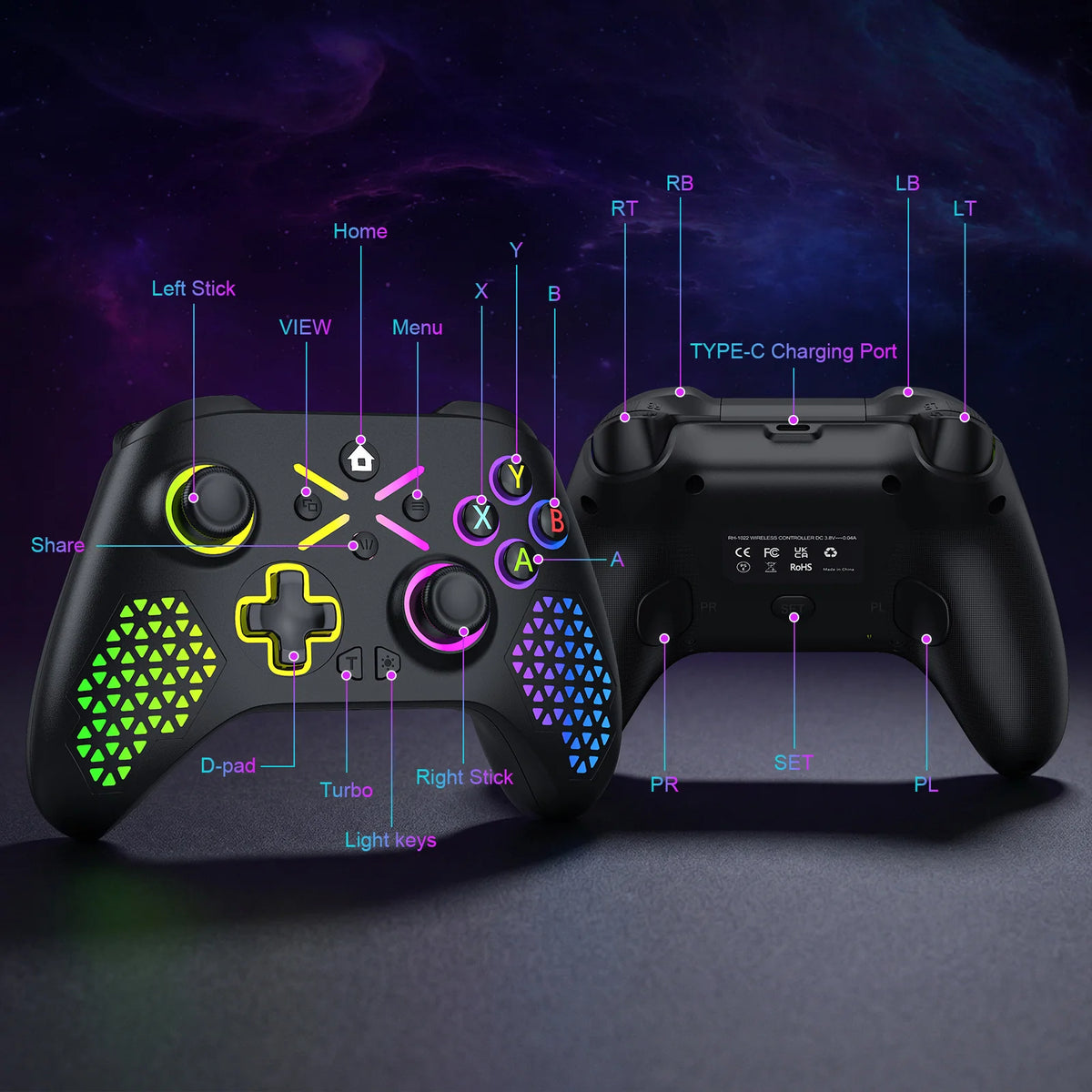 Gamepad For Xbox One Console Xbox Seris S/X Wireless Dual Vibra Six Axis Gyroscope Game Xbox Controller Win 7 8 10