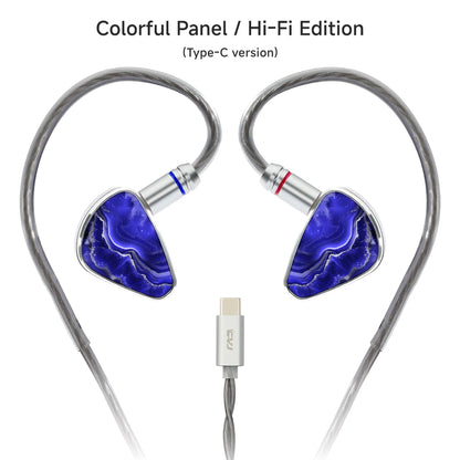 CVJ KIRA HiFi IEM In-Ear Earphones Wired Detachable Cable 3.5mm Type-C 4.4mm Balanced Earbuds For Music Gaming Anime Design