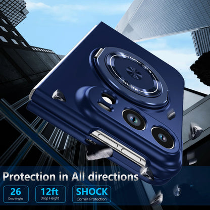 Luxury for Magsafe Wireless Charging Rotating Magnetic Stand Phone Case for IPhone Duo 18 Fold Lens Protector Shockproof Cover