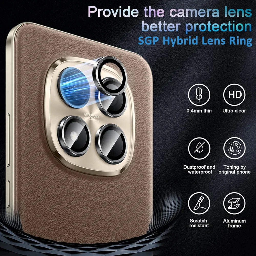 Alloy Camera Glass Case For Xiaomi Redmi Note 15Pro 15 17 Pro Max 5G 3D Metal Ring Lens Protector Note15 Pro+ 14Pro Plus 14 4G