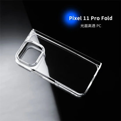 Hard PC Transparent Phone Case For Google Pixel 9 10 11 Pro Fold Front Back Clear Bumper  Shockproof Protective Cover Funda Etui