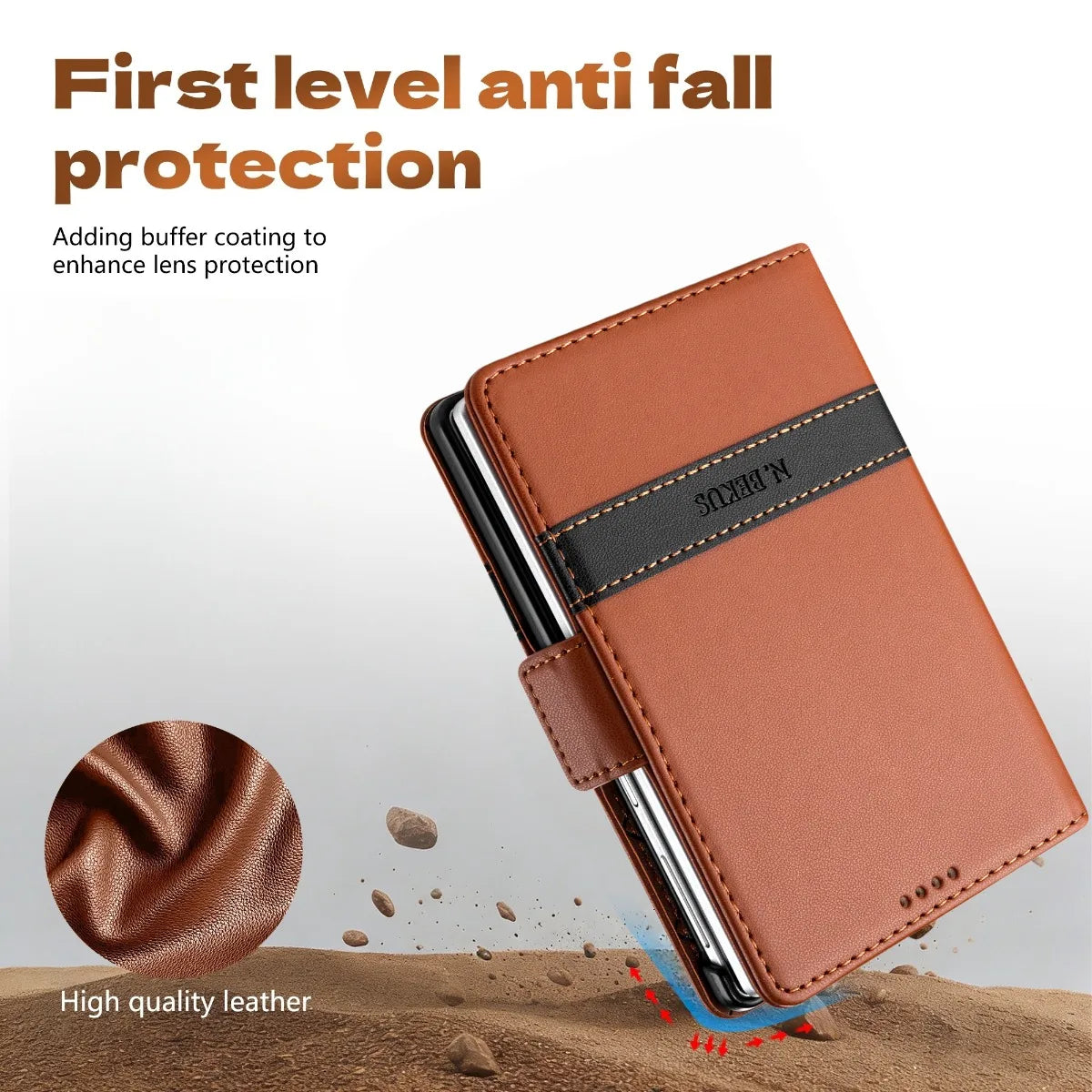 Business Luxury Leather RFID Wallet Card Solt Phone Case for Samsung Galaxy Z Fold8 Ultra Fold 4 5 6 7 8 Flip Protective Cover