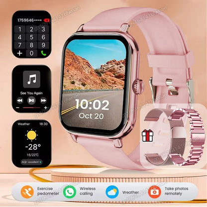 Smart Watch For Android IOS Watches 2.01inch HD Display Bluetooth Call Message Alert Music Sports Smartwatch Men Women Gift Ht30