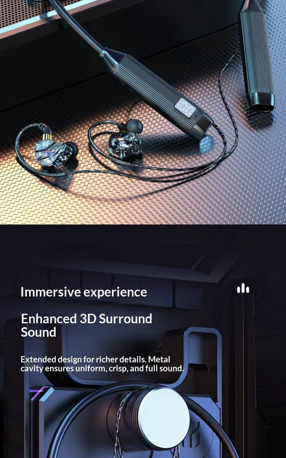 In-Ear Comfortable Wear Earphone Neck-hung Wireless Bluetooth Headphone Ultra-Long Battery Life Noise Cancellation Earbuds
