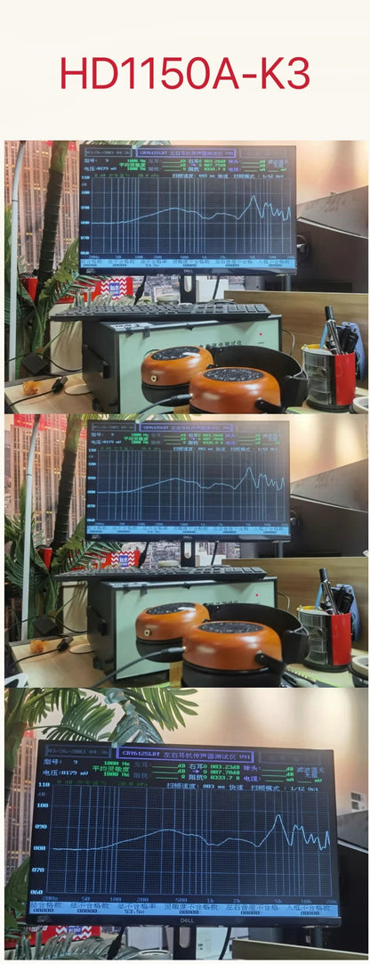 Closed-back Music Analysis Over-ear Headphones with 50mm Bio-diaphragm Monitoring Headsets
