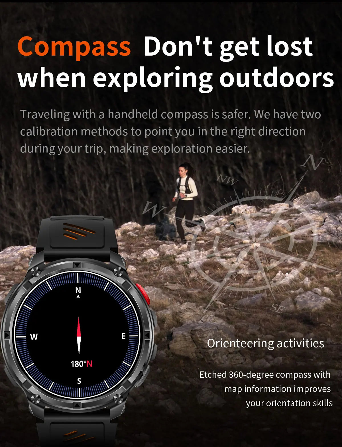 2026 New T-Rex3 Pro 1100mAh Battery Smart Watch GPS Path 5ATM Waterproof Sports Run Tracker Outdoors Compass Military Smartwatch