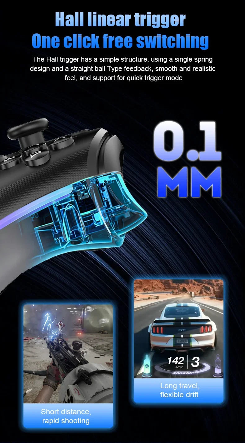 Wireless Gamepad Gyro Sensor Hall Joystick and Effect Trigger Built-in Speaker for PS5 ps4 Wired Controller Gamer Wireless Game