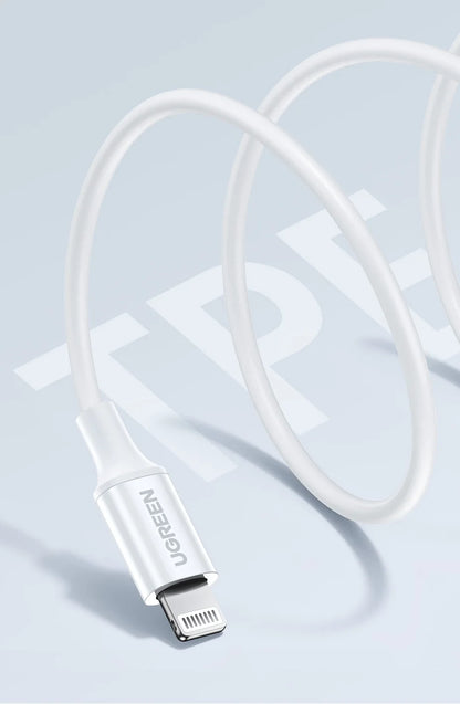 UGREEN MFi 20W PD USB C to Lightning Cable for iPhone 14 13 12 11 Fast Charging for Apple iPad Phone Charger 25cm 50cm 2m short