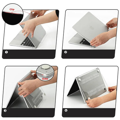 Laptop Case for MacBook Air 13.6 M5 M4 M3 M2 A3449 A3240 A3113 A2681 Pro 13 A2338 A2289 A2251 A2337 A2179 A1932 Cover New