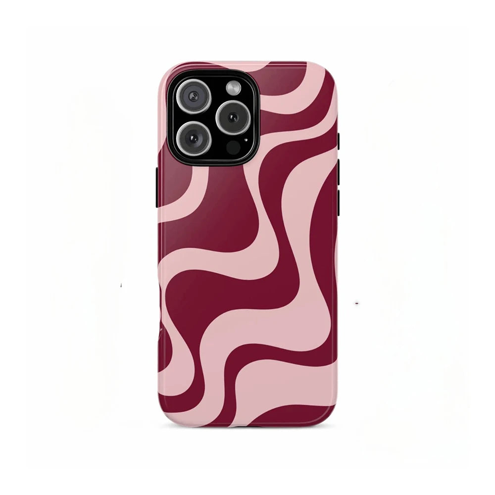 Luxury Clmj Light Wave Stripe Phone Case for iPhone 17 16 15 14 13 12 11 X XS XR Air Pro Max Plus Double-layer Back Cover